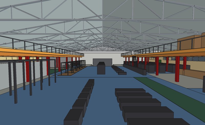 3D-Ansicht Hallenmitte