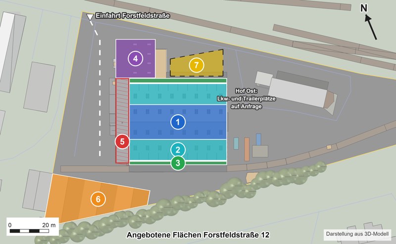 Archiv und Kleinlager: Plan.